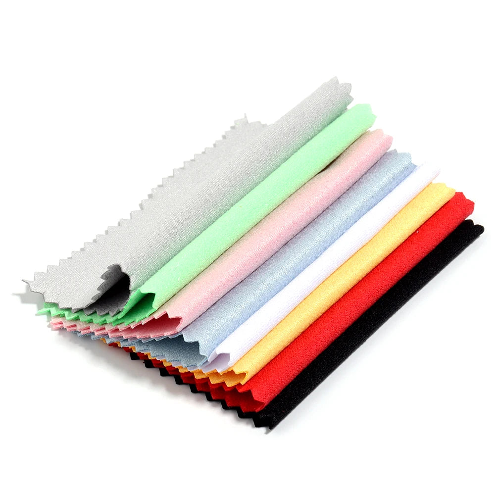 50pcs Soft Polishing Cloths for Glasses & Silver Jewelry Jewelry Polishing Cloth PLUSH