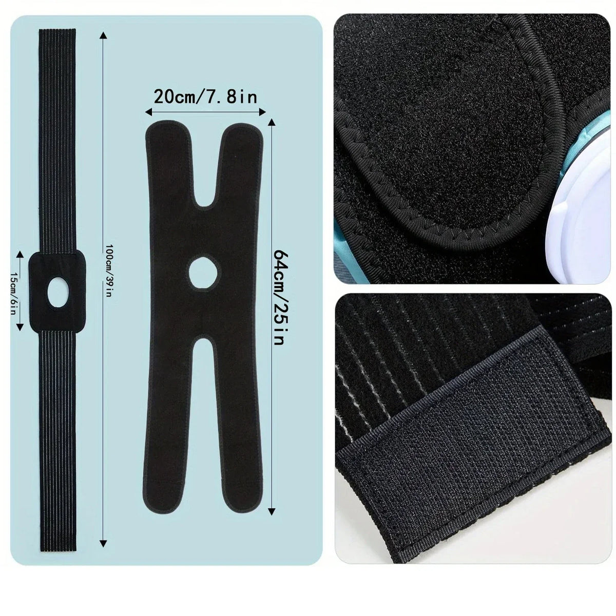 Hot & Cold Reusable Ice Pack Set – 3 Bags + Elastic Wrap Hot Cold Ice Pack PLUSH