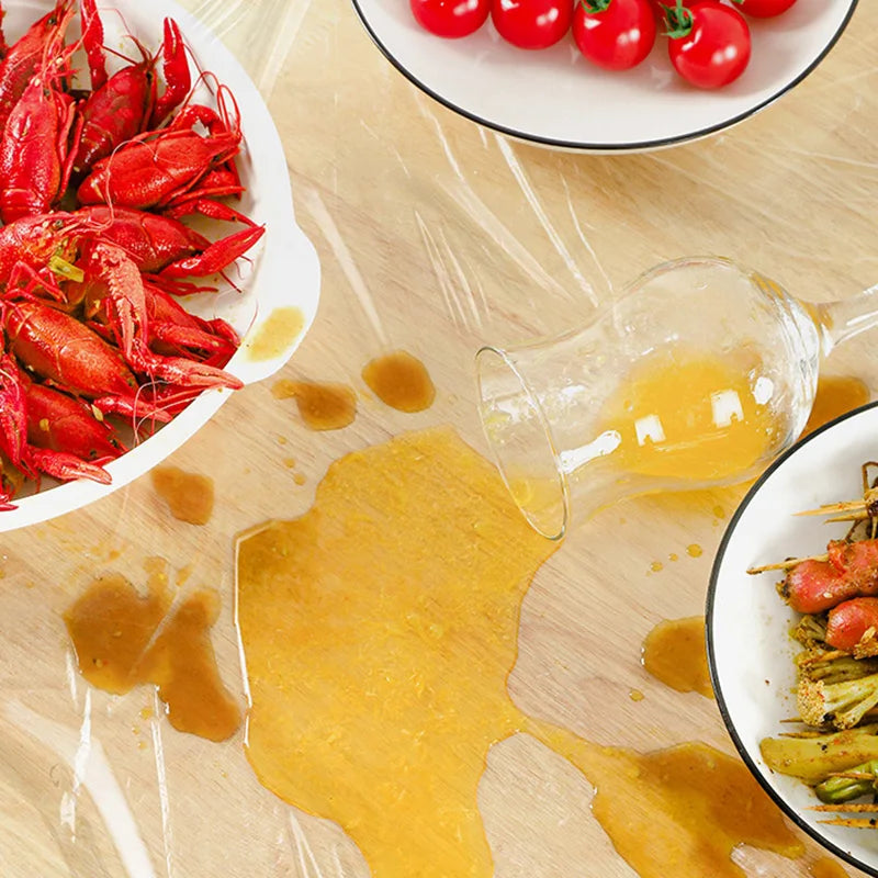 Disposable Waterproof Plastic Tablecloths 10/20pcs – Oil Resistant Disposable Tablecloth PLUSH