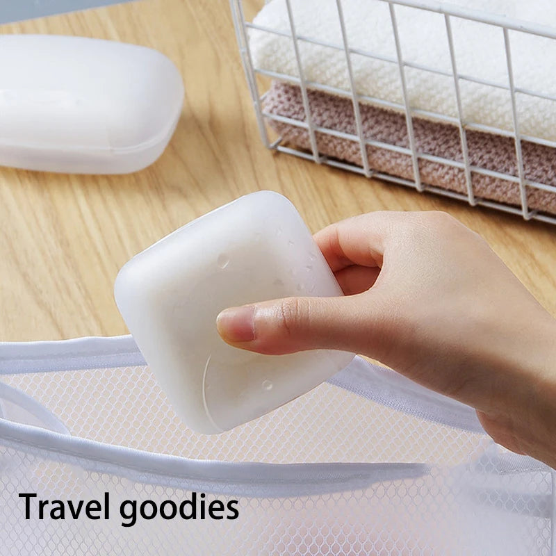 Portable Travel Soap Box – Waterproof Plastic Soap Case with Lid Travel Soap Box PLUSH