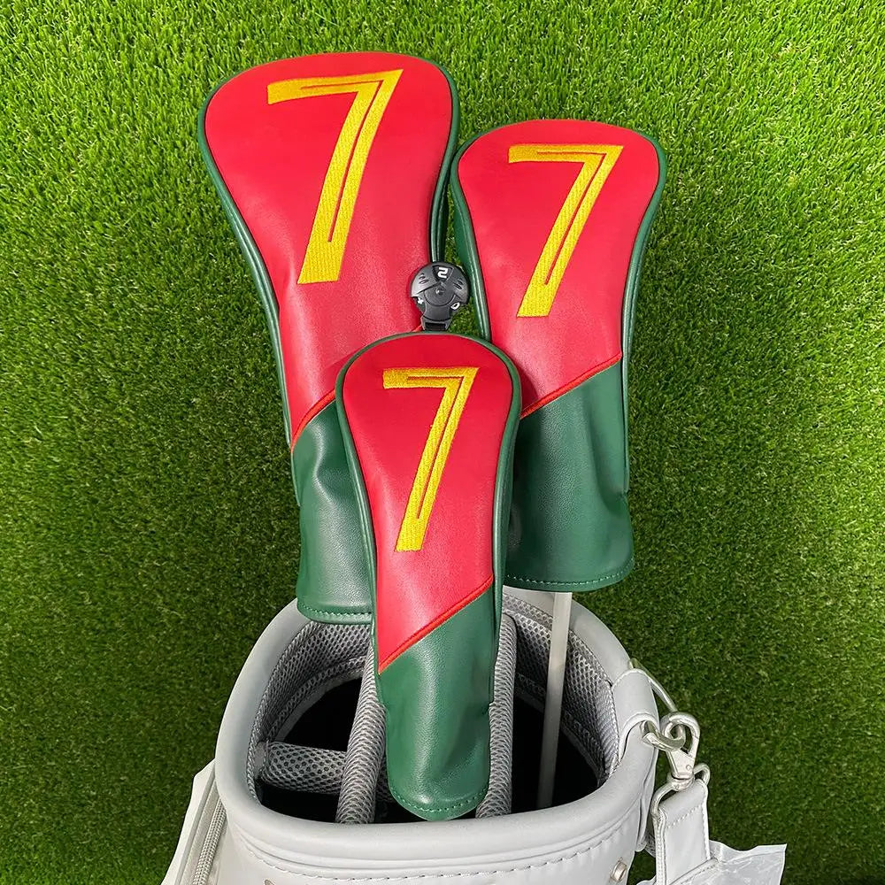 PU Leather Golf Club Head Cover – Embroidery Headcover Golf Club Head Cover PLUSH