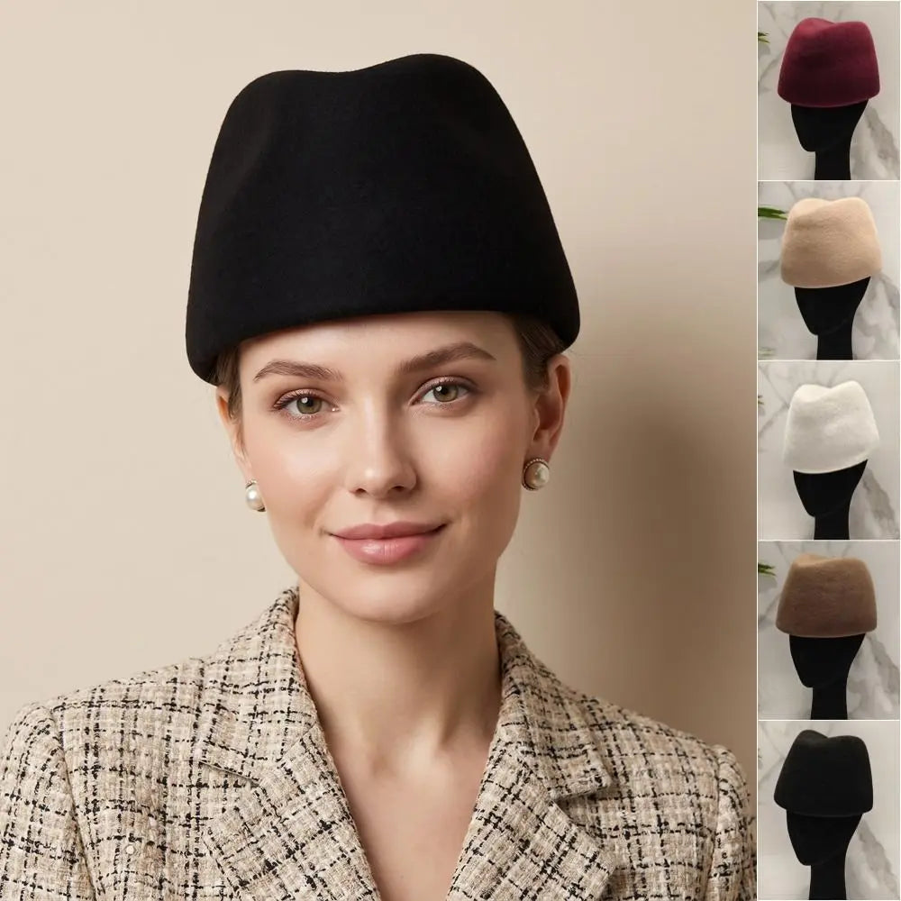 Women's Elegant Pillbox Hat | Dome Fedora Beret Formal Hat Formal Pillbox Hat PLUSH