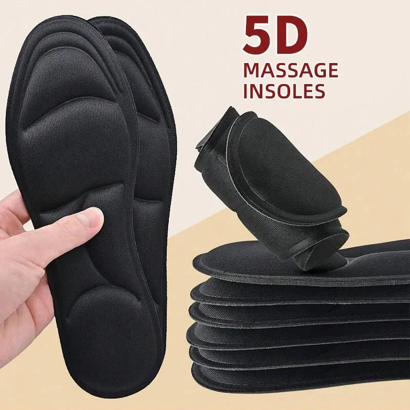 5D Memory Foam Massage Insoles – Breathable Sport Cushion Memory Foam Insoles PLUSH
