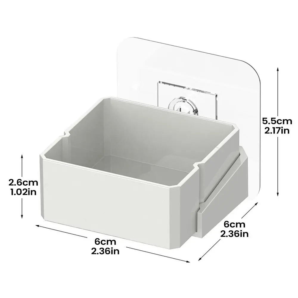 Wall-Mounted Reptile Feeder Water Bowl Dish for Gecko Lizard Reptile Feeding Dish PLUSH White