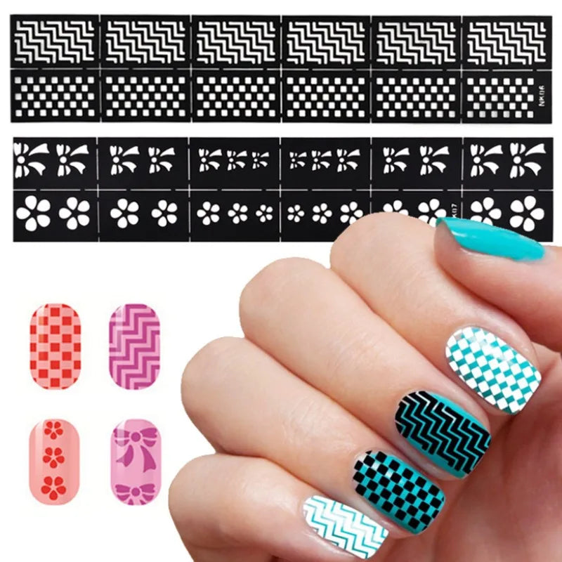 Nail Art Stencils – French Manicure Spray Template 3D Nail Art Stencils PLUSH