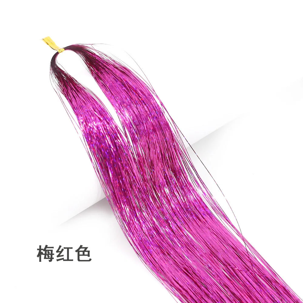 Hair Tinsel Kit – Glitter Rainbow Sparkle Extensions 94cm Hair Tinsel Extensions PLUSH 3