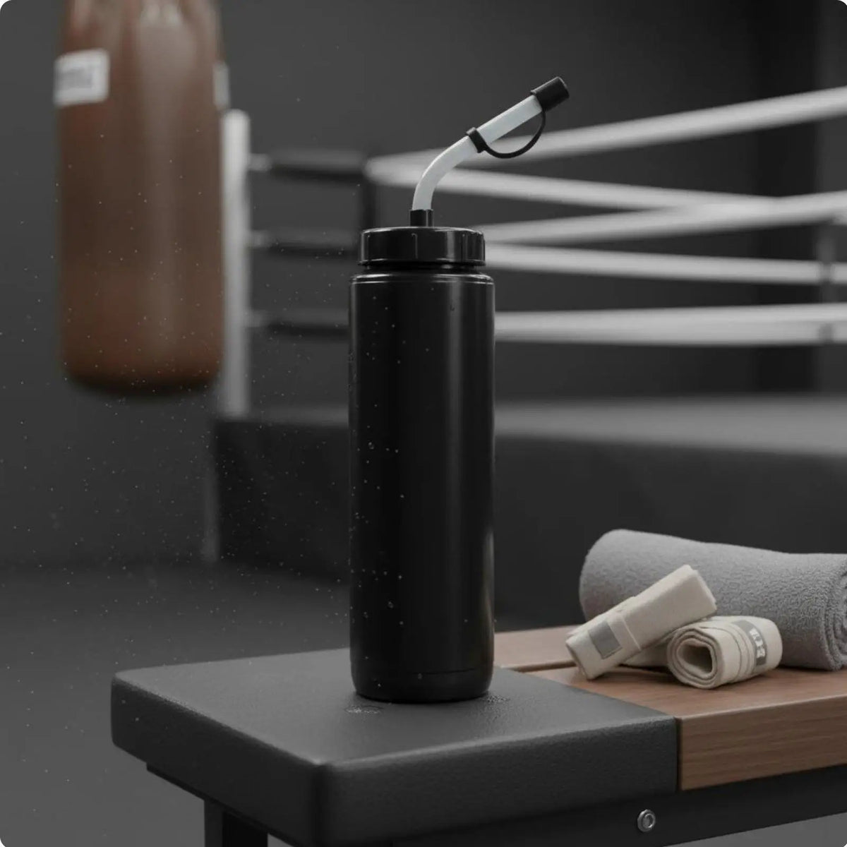 Training Squeeze Sports Bottle – Boxing, Cycling & Outdoor Squeeze Sports Bottle PLUSH Black