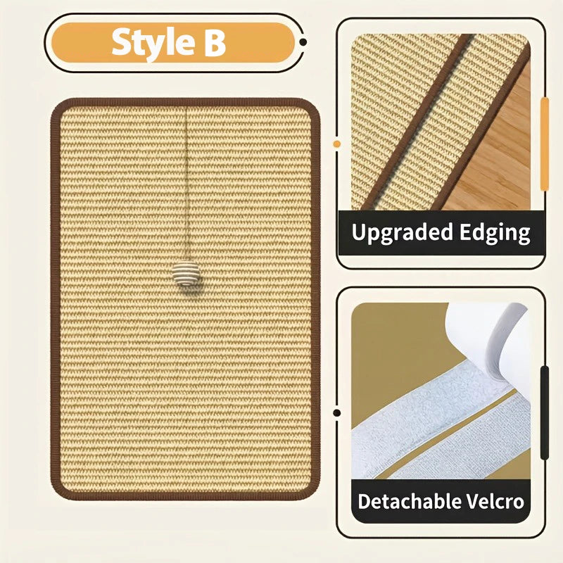 Standing Sisal Cat Scratcher with Hanging Ball – Indoor Cats Cat Scratcher PLUSH Style B 30x60cm