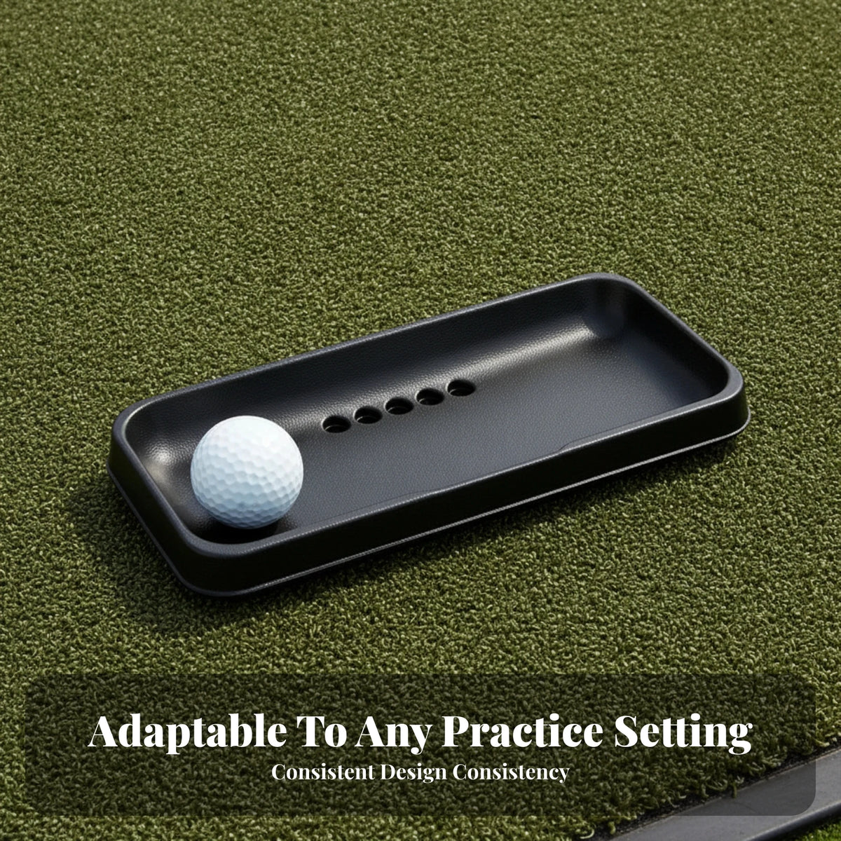 Heavy-Duty Golf Ball Tray with Drainage Holes | 60cm Golf Practice Tray PLUSH