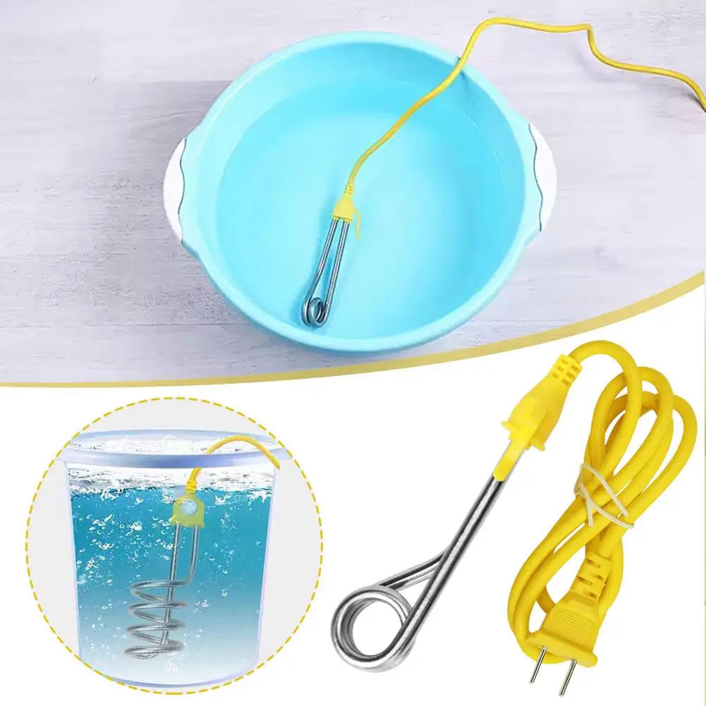 Mini 600W Portable Electric Water Heater Rod – Travel & Dorm Immersion Water Heater PLUSH