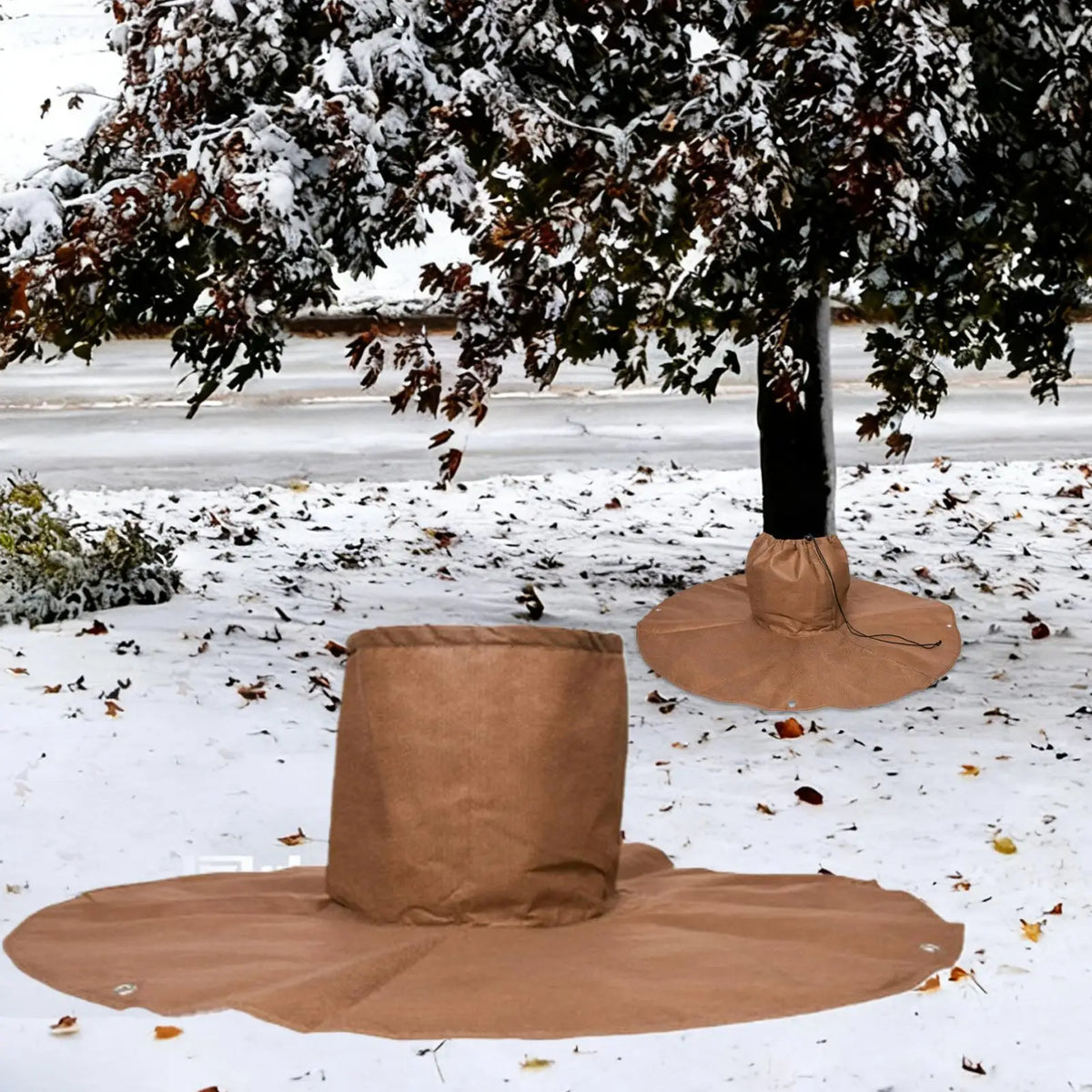 Tree Root Protector Frost Cover with Ground Nails | Winter Guard Tree Root Frost Cover PLUSH