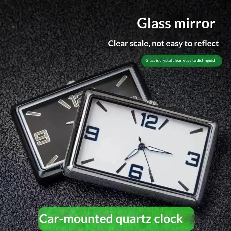 Car Air Vent Quartz Clock – Square Mini Dashboard Timepiece Car Vent Clock PLUSH