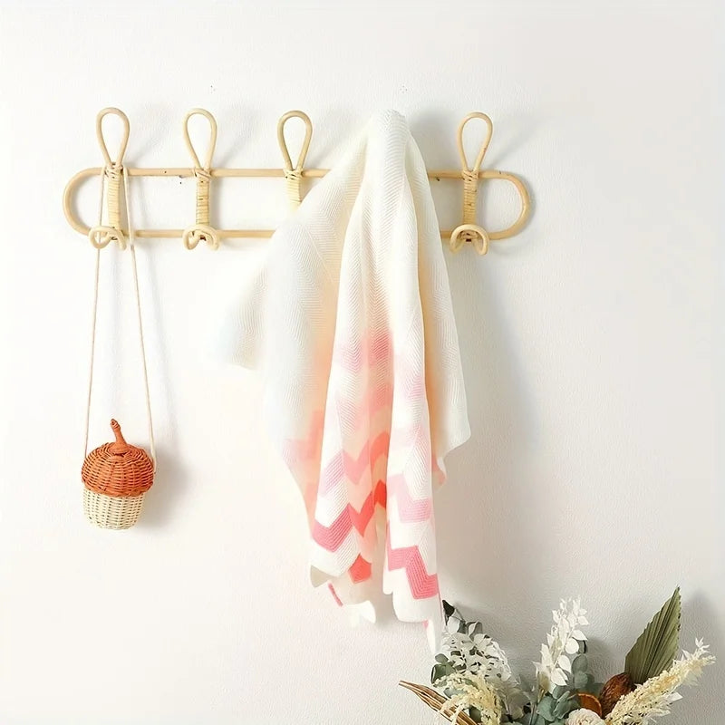 Baby Striped Knit Color Block Blanket | Soft Acrylic All Seasons Baby Knit Blanket PLUSH