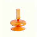 Nordic Glass Candle Holder & Vase – 2-in-1 Centerpiece Glass Candle Holder PLUSH Orange