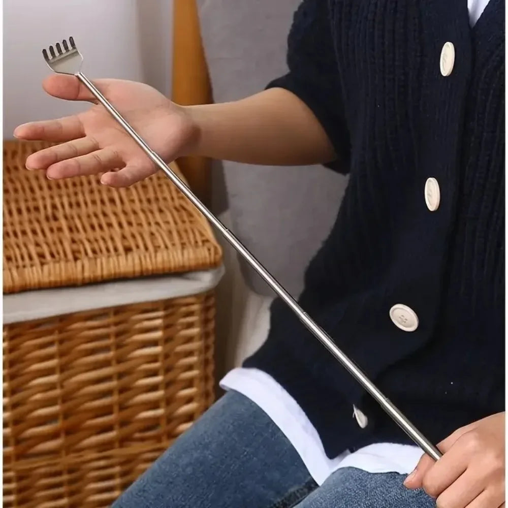 Telescopic Stainless Steel Back Scratcher – Pocket Pen Clip Back Scratcher PLUSH