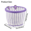 Waterproof Front Handlebar Bicycle Basket | Adjustable Straps Bicycle Handlebar Basket PLUSH White and purple
