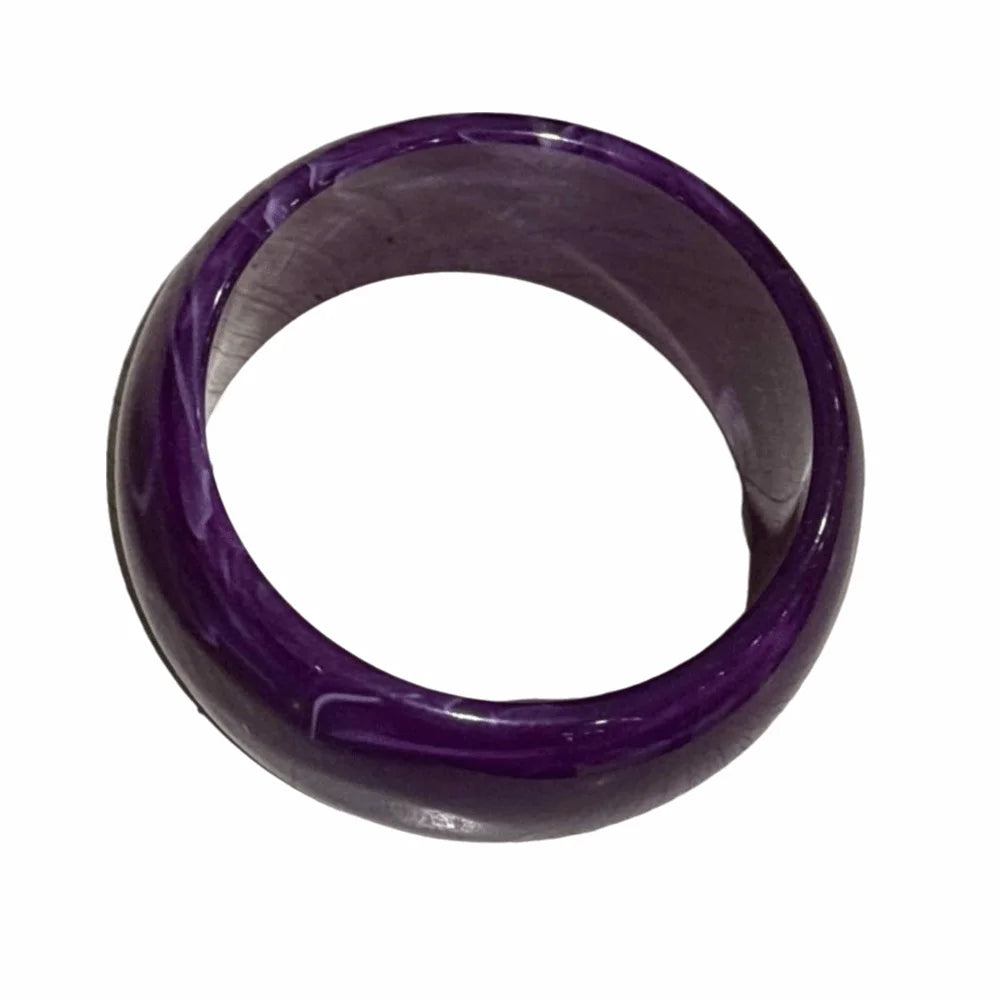 Bohemian Jelly Acrylic Open Bangle Wide Bracelet for Women Acrylic Bangle Bracelet PLUSH Wine Red