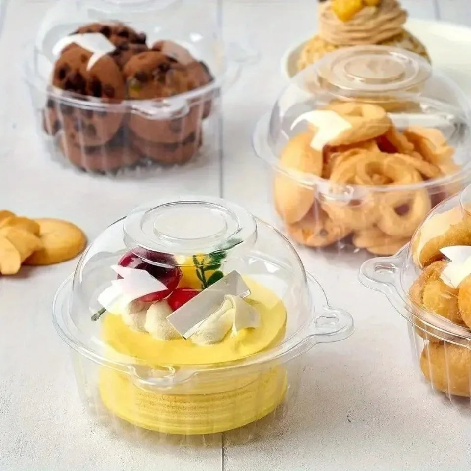 Cat Head Clear Plastic Cake Boxes 50/100pcs Party Favor Cake Gift Boxes PLUSH