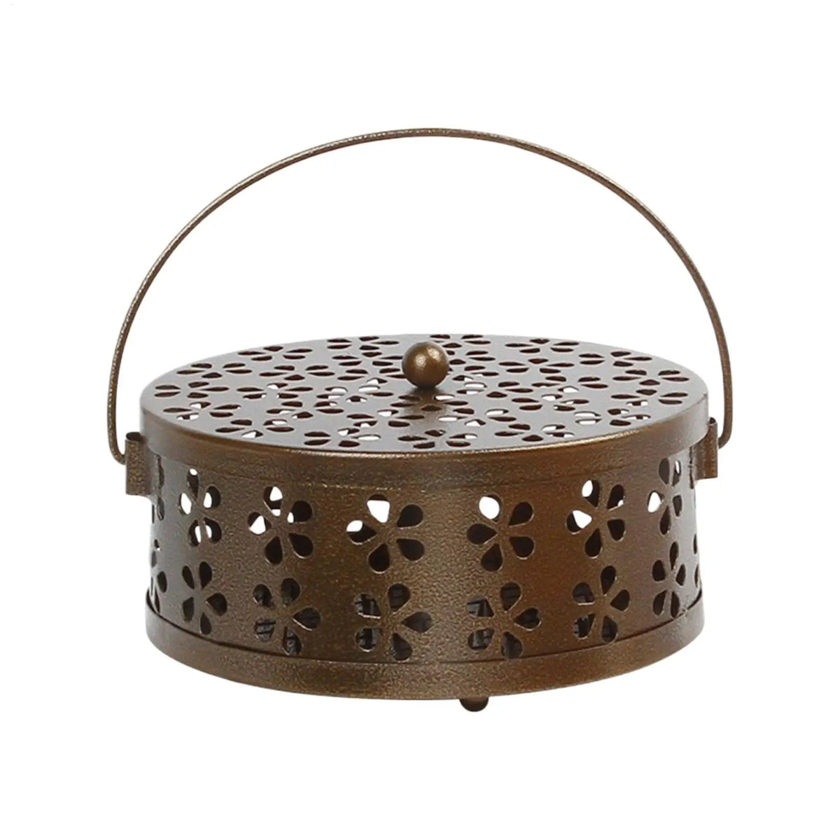 Portable Metal Incense Coil Holder with Handle | Indoor & Outdoor Incense Coil Holder PLUSH