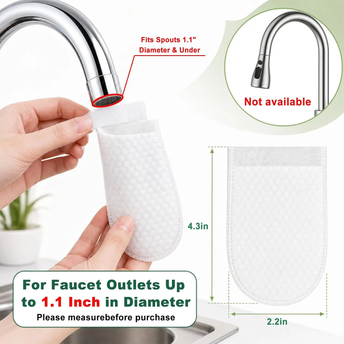 Thickened Faucet Filter Cotton Anti-Splash Water Purifier Faucet Water Filter PLUSH