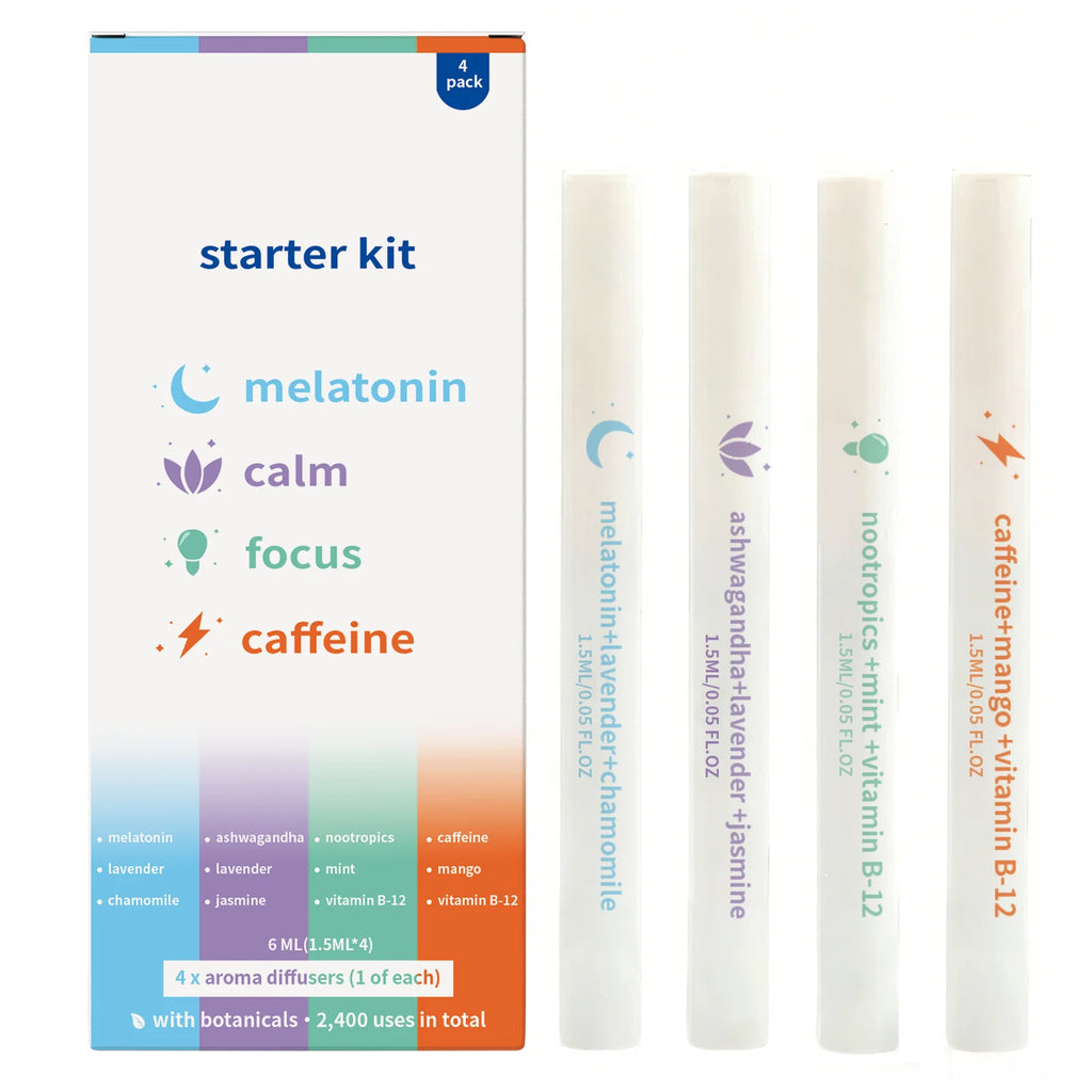 Natural Herbal Diffuser Pen Aromatherapy Inhaler Stick 4-Pack Aromatherapy Inhaler Stick PLUSH 1set Boxed