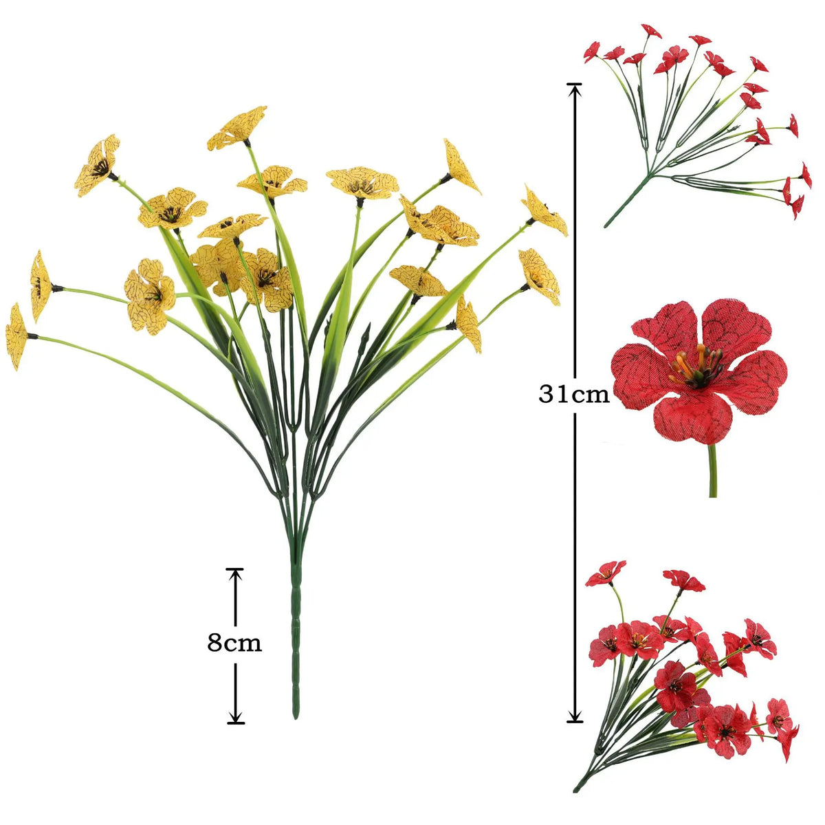 Purple UV-Resistant Artificial Orchid Flowers for Outdoor Decor Artificial Flowers PLUSH