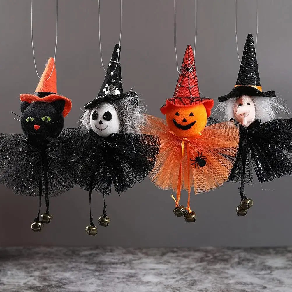 Halloween Hanging Ghost Pumpkin Witch Decoration Kit Halloween Hanging Decor PLUSH