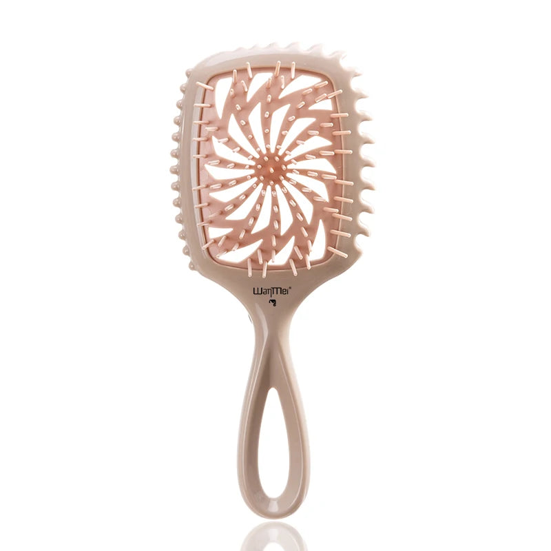 WANMEI Vented Detangling Hair Brush – Wet & Dry All Hair Types Detangling Hair Brush PLUSH beige OPP bag