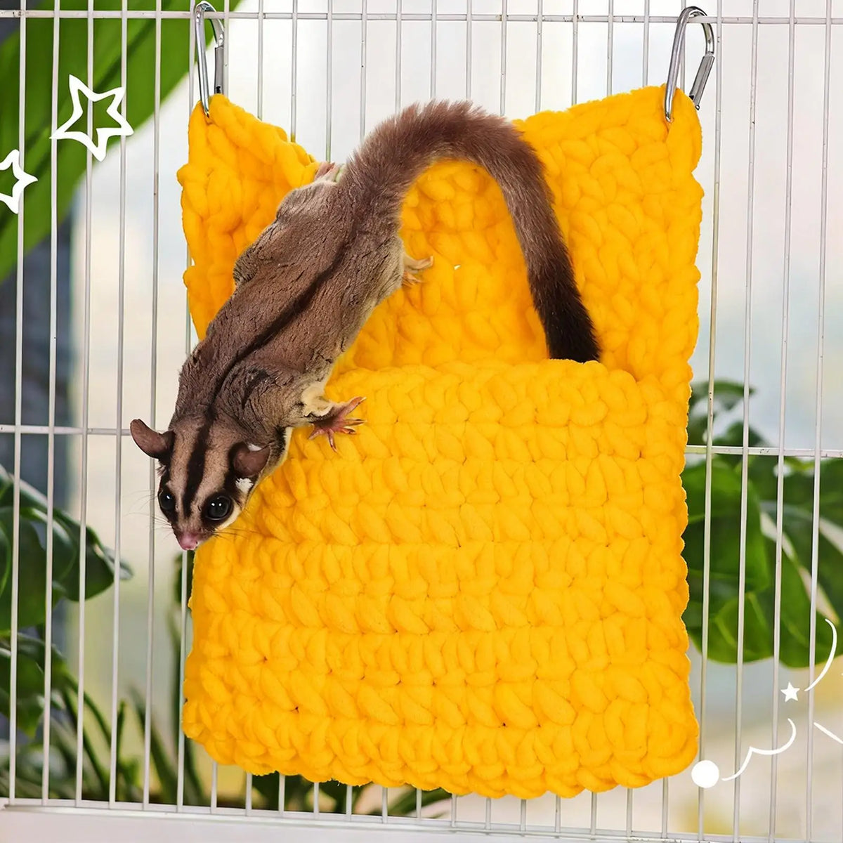 Sugar Glider Sleep Pouch – Soft Plush Hammock Nest for Pets Small Pet Hammock PLUSH