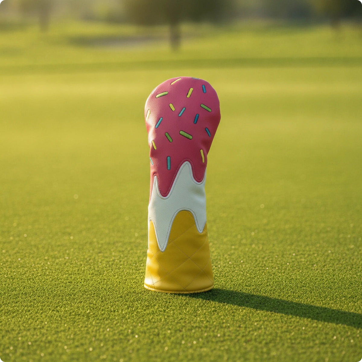 Stylish PU Golf Club Headcover – Fun Dessert Design Golf Club Headcover PLUSH Driver