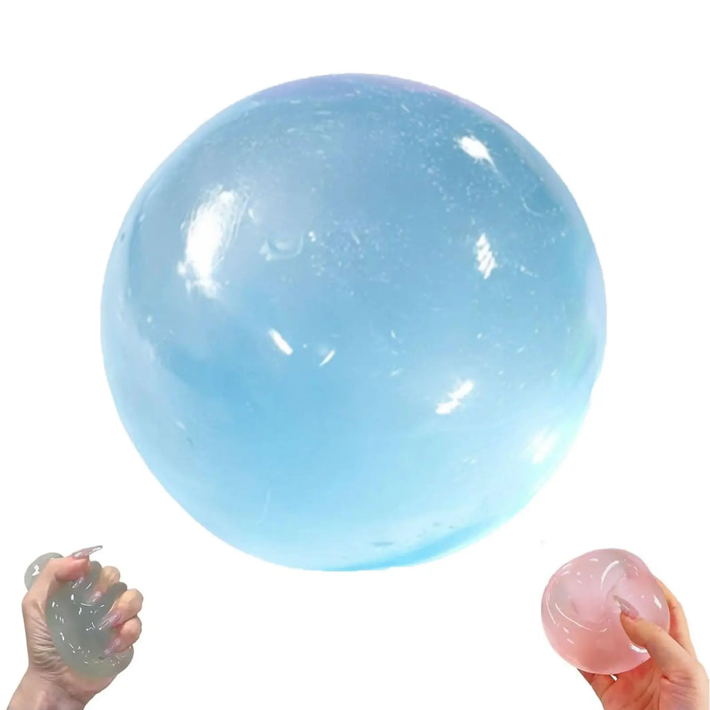 Maltose Mochi Squishy Fidget Toy – Soft Transparent Ball Squishy Fidget Toy PLUSH Blue 6CM