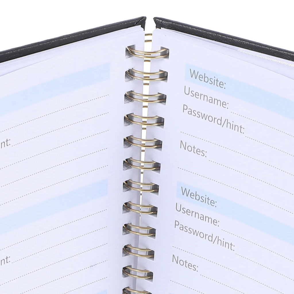 Spiral Password Organizer Notebook – Alphabetical Tabs & Pen Holder Password Organizer Notebook PLUSH