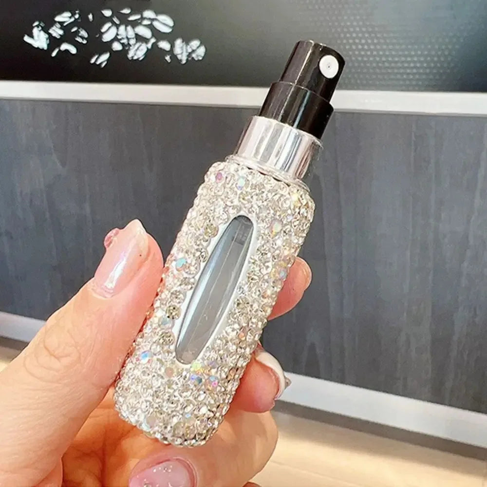 Rhinestone Perfume Atomizer 5ml – Refillable Travel Spray Bottle Perfume Atomizer PLUSH