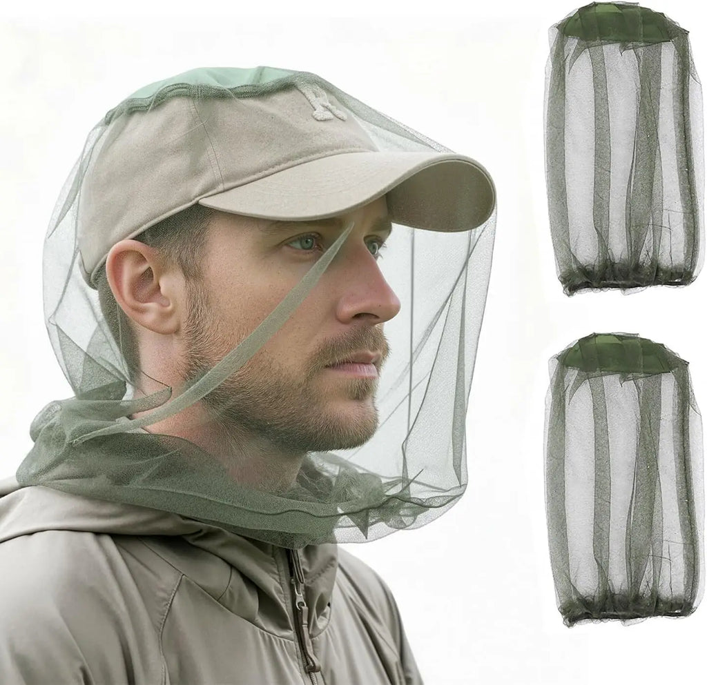 Outdoor Mosquito Net Hat – Sun Visor Cap for Men & Women Mosquito Net Hat PLUSH