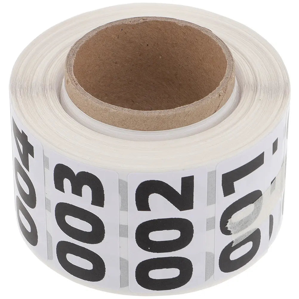 Consecutive Number Stickers Roll 0-999 Self-Adhesive Labels Number Label Stickers PLUSH