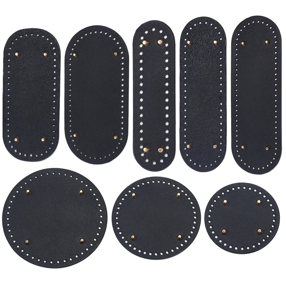 PU Leather Bag Bottom Base Insert Shaper – Round & Oval DIY Bag Base Shaper PLUSH