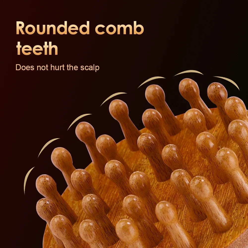 Natural Sandalwood Scalp Massage Comb – Guasha Body Tool Scalp Massage Comb PLUSH
