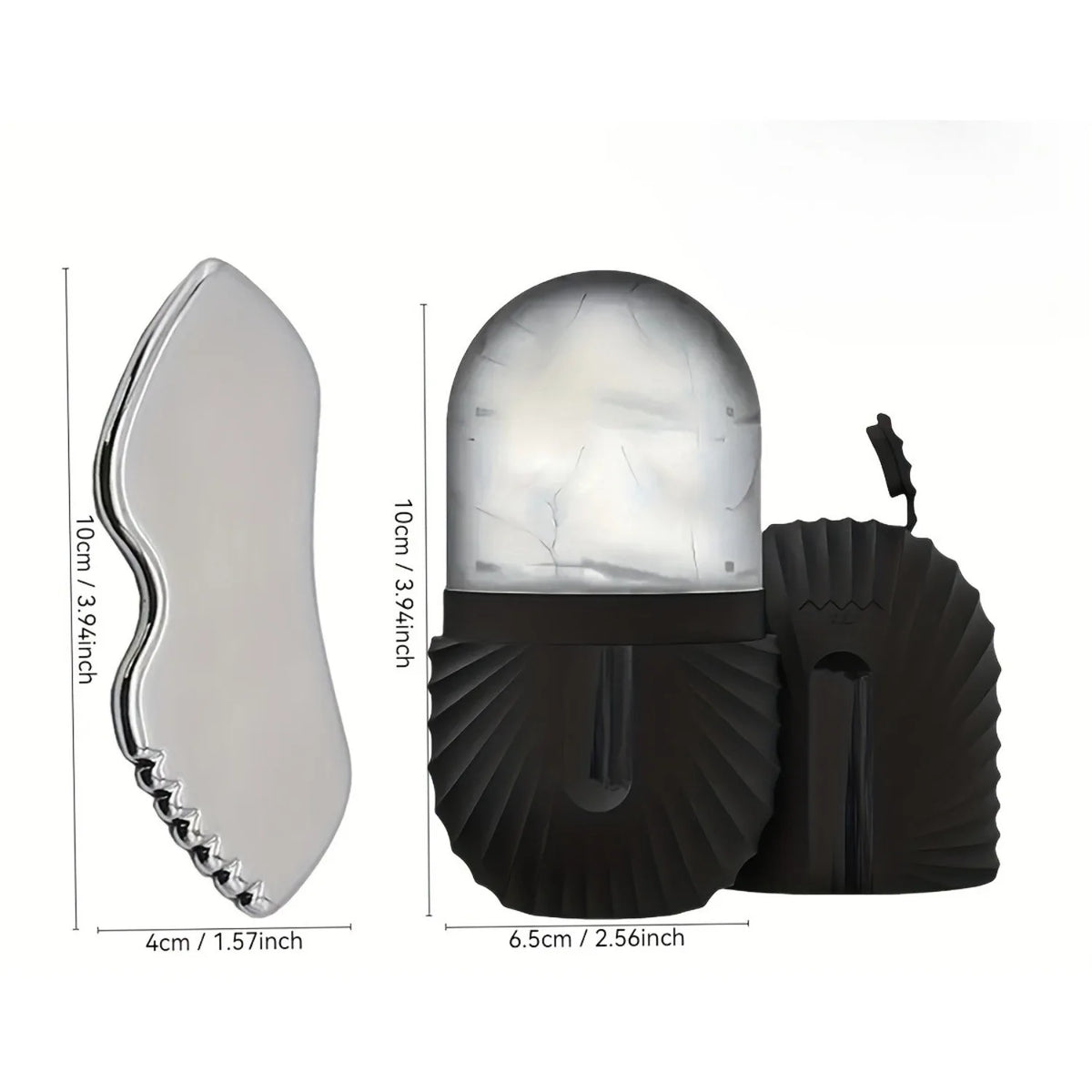 Silicone Face Ice Roller & Gua Sha Massage Tool Set Facial Massage Tool PLUSH