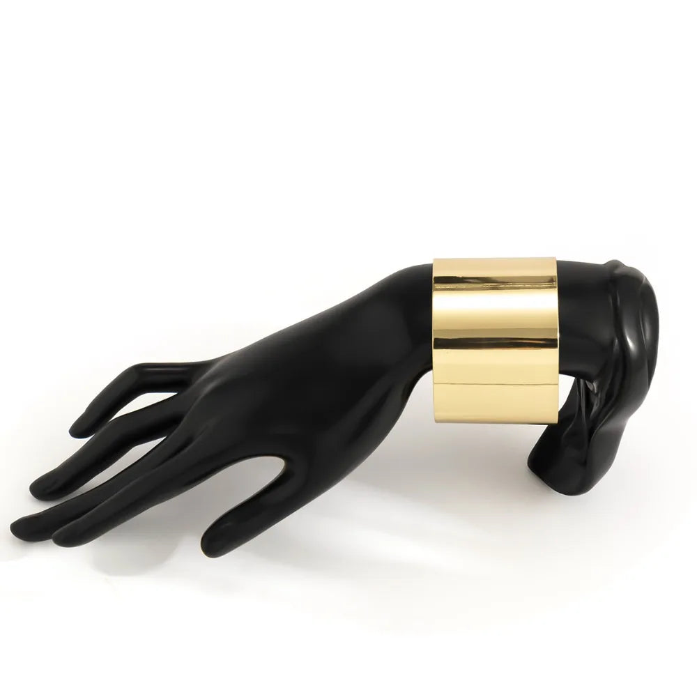 Wide Open Cuff Bangle – Bold Smooth Surface Statement Bracelet Cuff Bangle Bracelet PLUSH