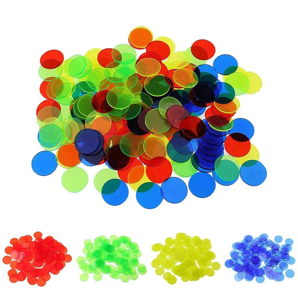 100pcs Transparent Disc Counters – Bingo Chips & Math Manipulatives Math Manipulatives PLUSH 15mm