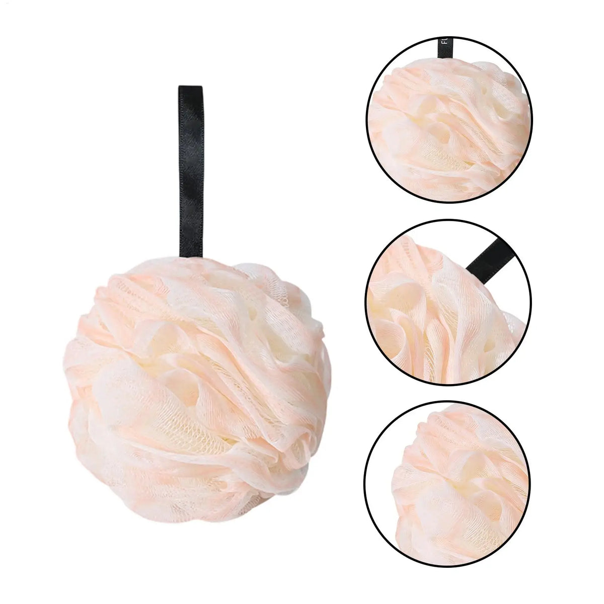 Loofah Mesh Bath Sponge Body Scrubber | Rich Lather Shower Ball Bath Loofah Sponge PLUSH