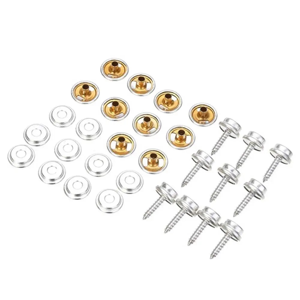 Stainless Steel Snap Fastener Kit 10 Sets – Canvas & Boat Cover Snap Fastener Kit PLUSH