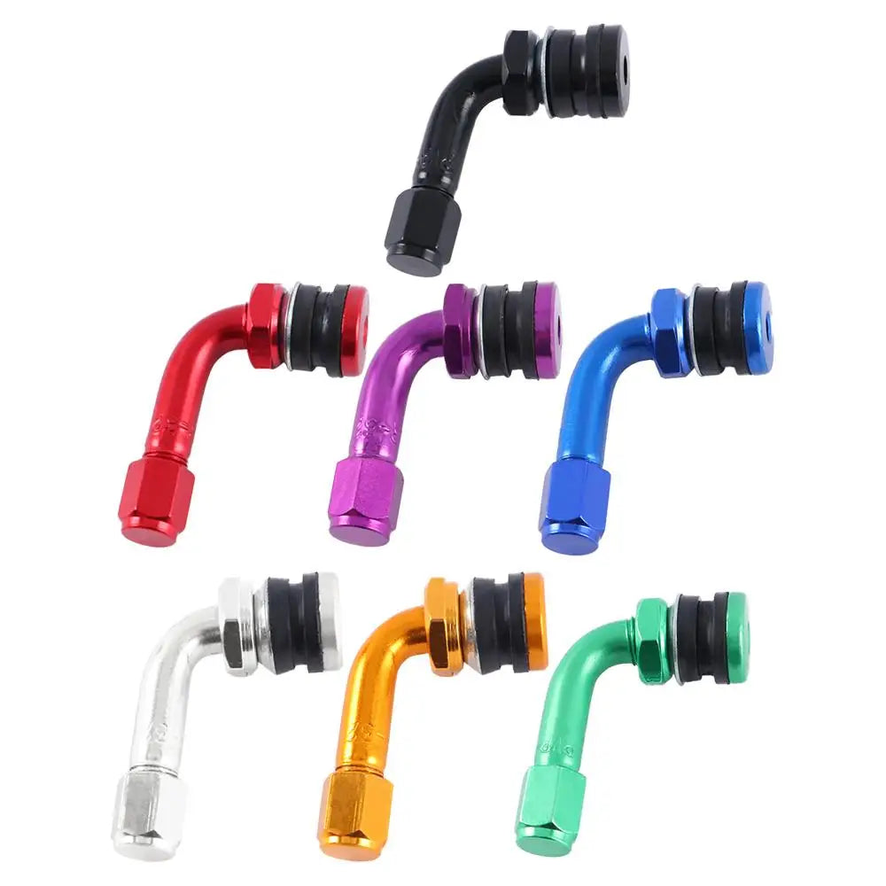 90° CNC Aluminum Motorcycle Tire Valve Stems – 2pcs Motorcycle Valve Stems PLUSH