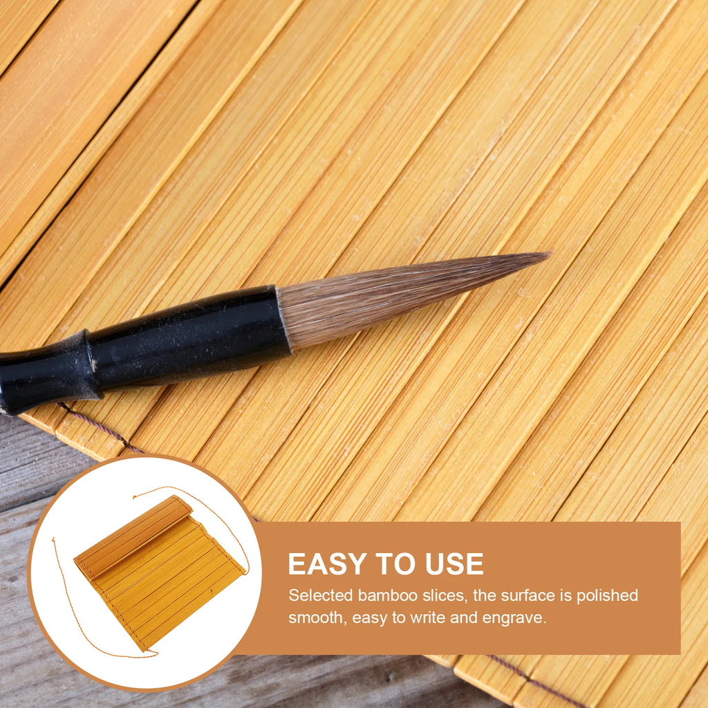 Unfinished Bamboo Book DIY Blank Sheet – Calligraphy & Decor DIY Bamboo Craft Book PLUSH