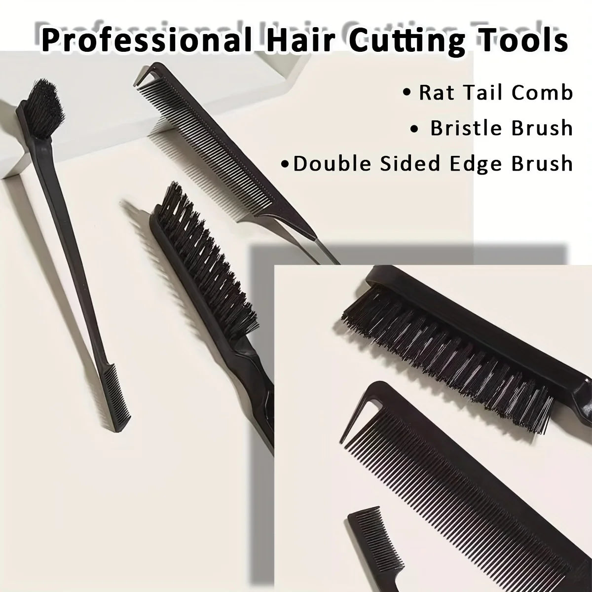 Bristle Hair Brush Set Wooden Handle Teasing Comb & Spray Bottle Hair Brush Set PLUSH