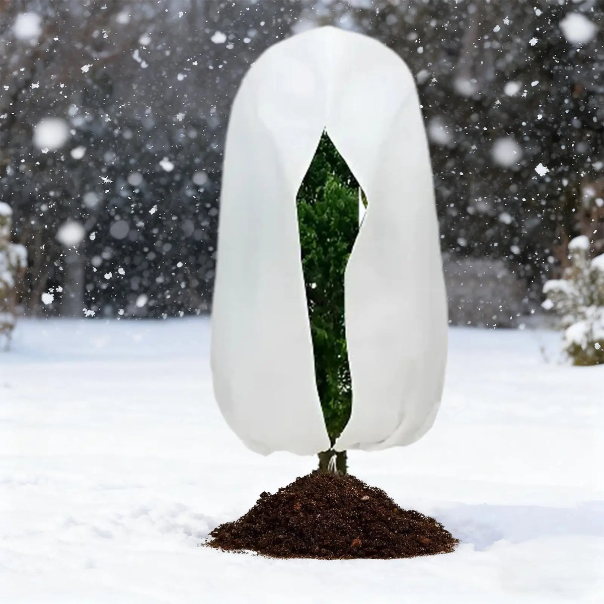 Winter Plant Frost Protection Bag – Zip & Drawstring Cover Plant Frost Cover PLUSH