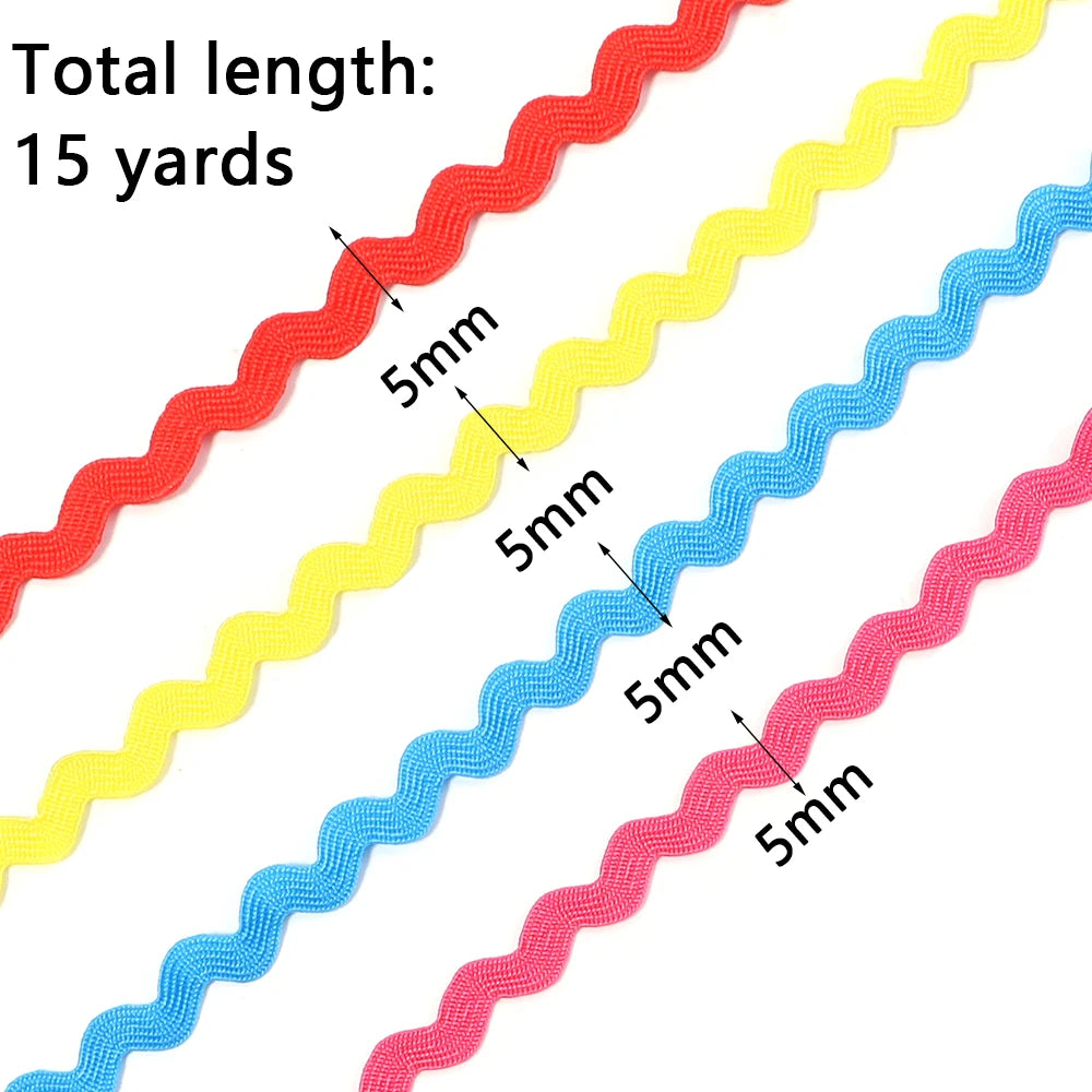 15 Yards 5cm Ric Rac Zig Zag Trim Ribbon – DIY Craft Sewing Ric Rac Trim Ribbon PLUSH