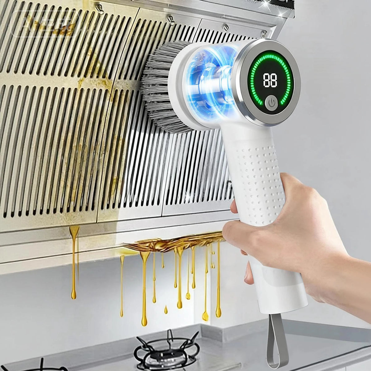 Cordless Electric Scrubber Brush Set – 5 Rotating Brush Heads Electric Cleaning Scrubber PLUSH