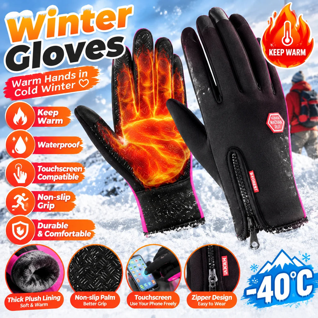 Winter Tactical Gloves Touchscreen Waterproof – Men & Women Winter Tactical Gloves PLUSH