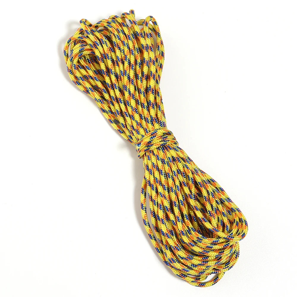 10 Yards 2mm Camouflage Polyester Braided Paracord DIY Cord Braided Paracord Rope PLUSH yellow